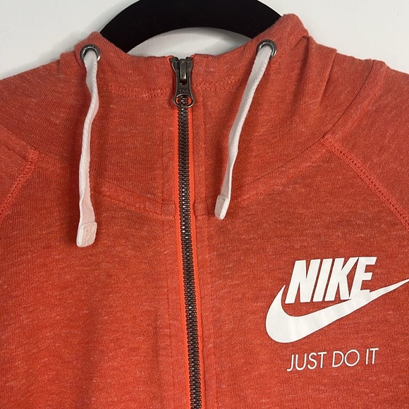 Orange Nike zip up hoodie. - Picture 2 of 6